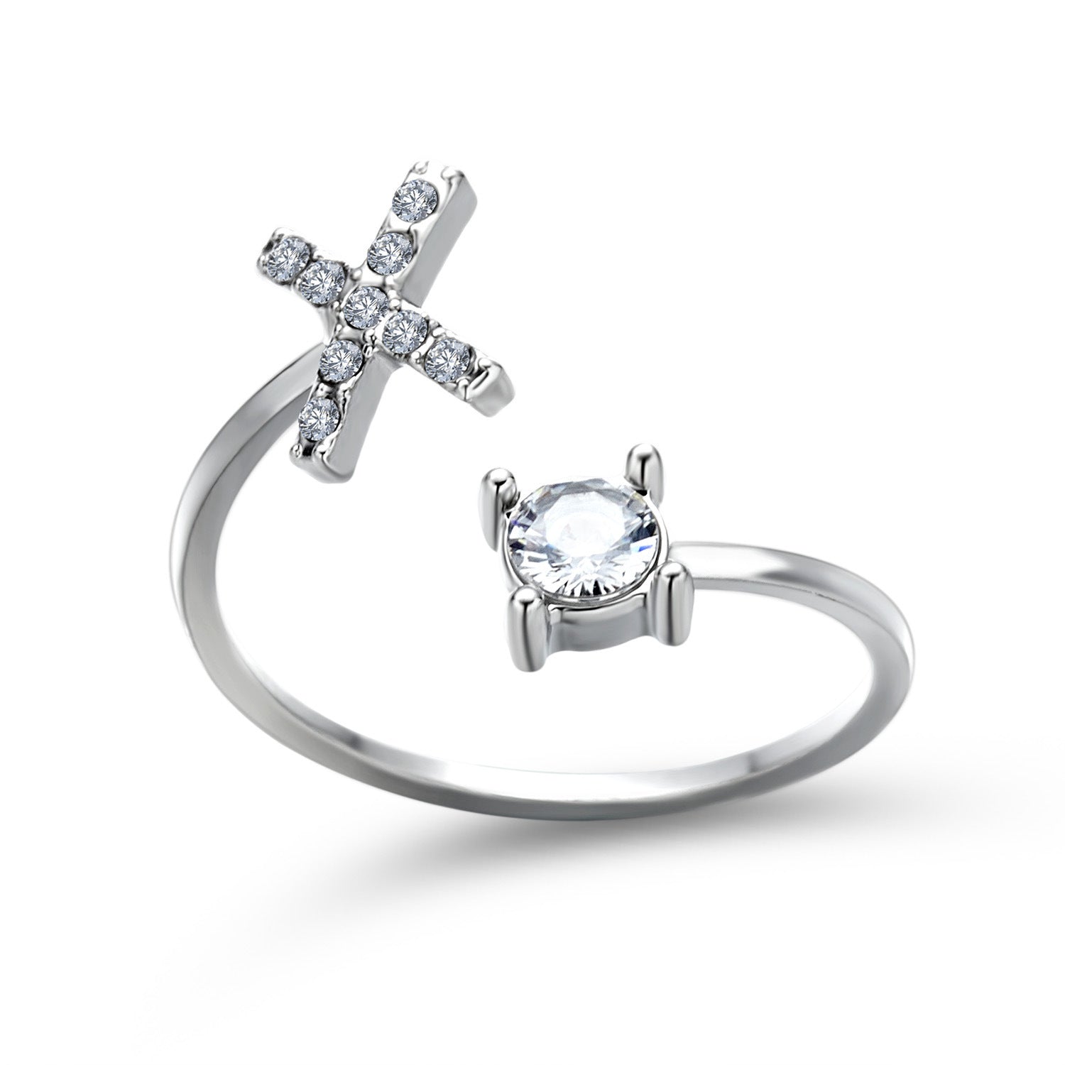 Anillo Ajustable con Inicial — Joyería de Moda para Mujer, Diseño Elegante y Simple, 26 Letras Disponibles