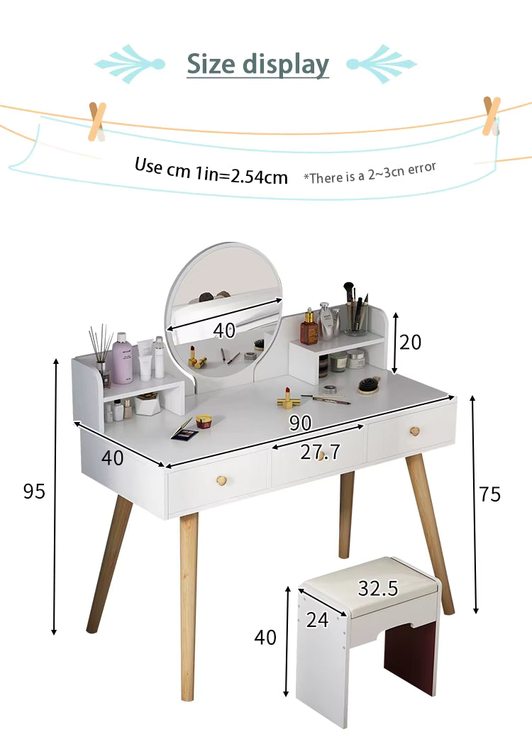Organizador de Maquillaje Espejo + Luz